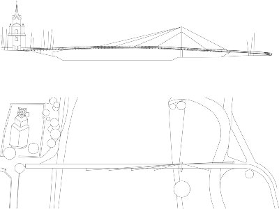 Lávka přes Berounku v Radotíně