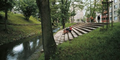 Úprava nábřeží řeky Loučné v Litomyšli