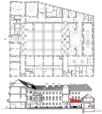 Vstupní prostory Nostického paláce v Praze