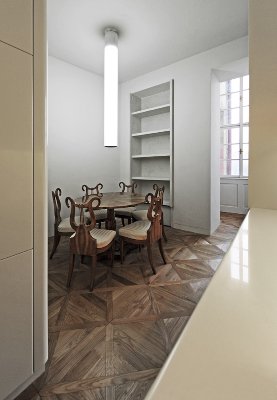 Interiér bytu, Kosárkovo nábřeží, Praha 1