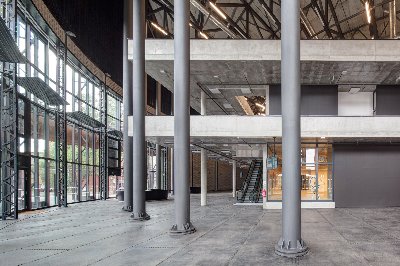 Konverze plynojemu v Národní kulturní památce v Dolní oblasti Vítkovice na multifunkční aulu GONG