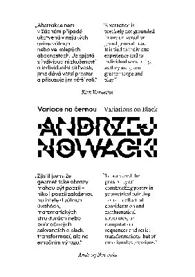 Andrzej Nowacki - Variace na černou